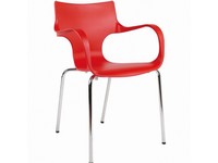 Plastová židle na kovové podnoži