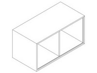 Modulární box  dyha dub  spoje na 90° - 705x352x352